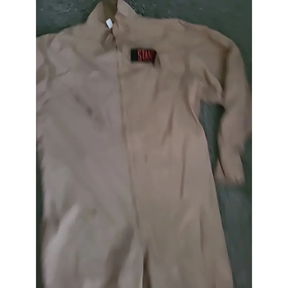 Ghostbusters Stantz Costume Jumpsuit Adult Beige Cosplay Movie Uniform XL - Picture 6 of 9